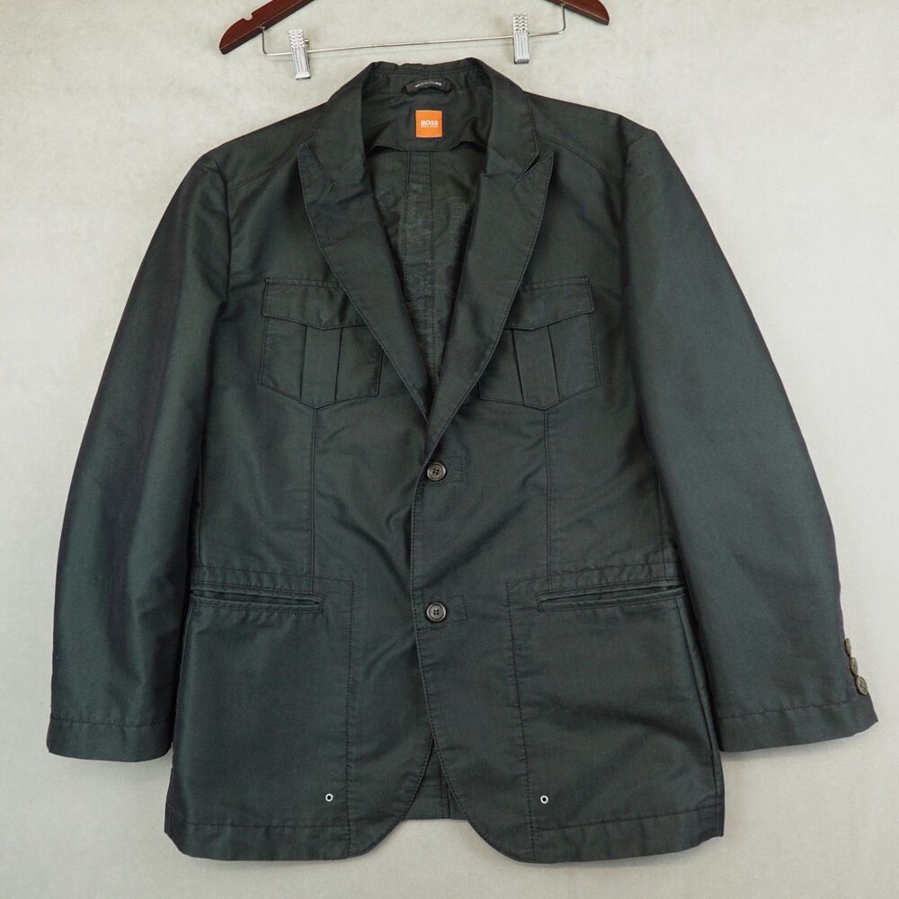 Hugo Boss Blazer Orange Label Sport Jacket Orlo W Chore Coat Utility Mens US 44R